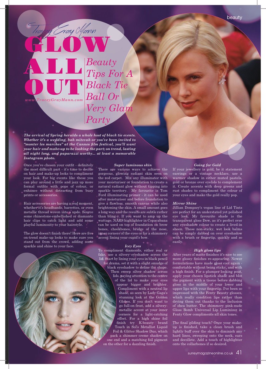 TraceyGrayMann's tweet photo. Read my new article on Black Tie Beauty published in International Excellence Magazine and Surrey Magazine https://t.co/GchxUpGy82