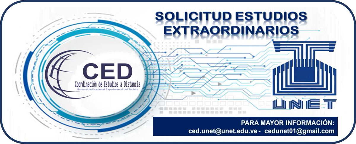 ced_unet's tweet photo. La Coordinación de Estudios a Distancia @ced_unet realiza un diagnóstico que permite ofrecer con viabilidad Estudios a Distancia a  estudiantes que han salido del país, a través de una modalidad de Estudios Extraordinarios. Interesados abrir  https://t.co/iCrWDLI5fb  @UNEToficial https://t.co/mdF80TgGlh