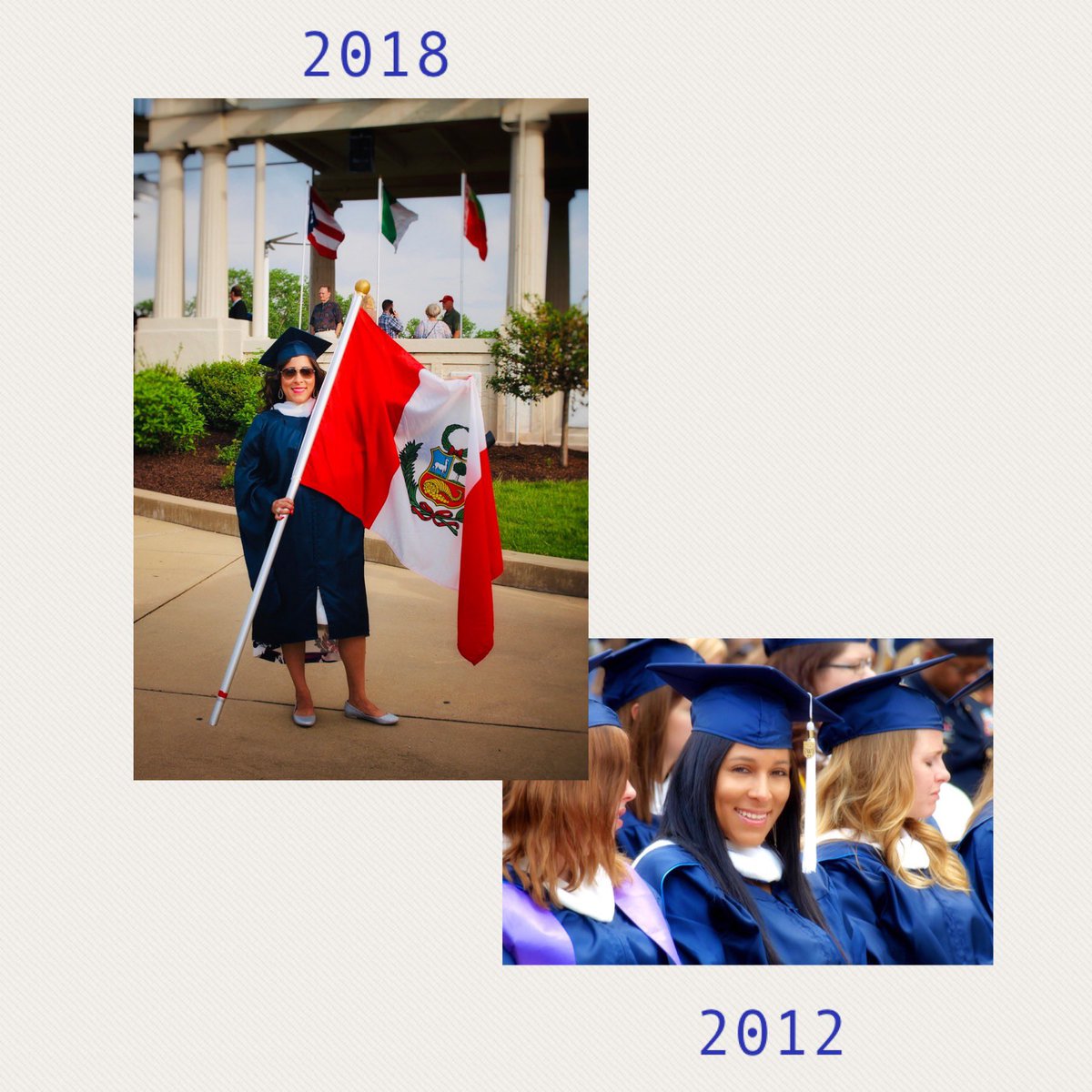 #tbt to when I graduated back in 2012 with my undergraduate degree and in 2018 with my masters degree <a href="/websteru/">Webster University</a> 
#gorlok #ididit #graduation 
Photo 📷 credits to my bestie <a href="/spainishca/">Katya Hill</a>