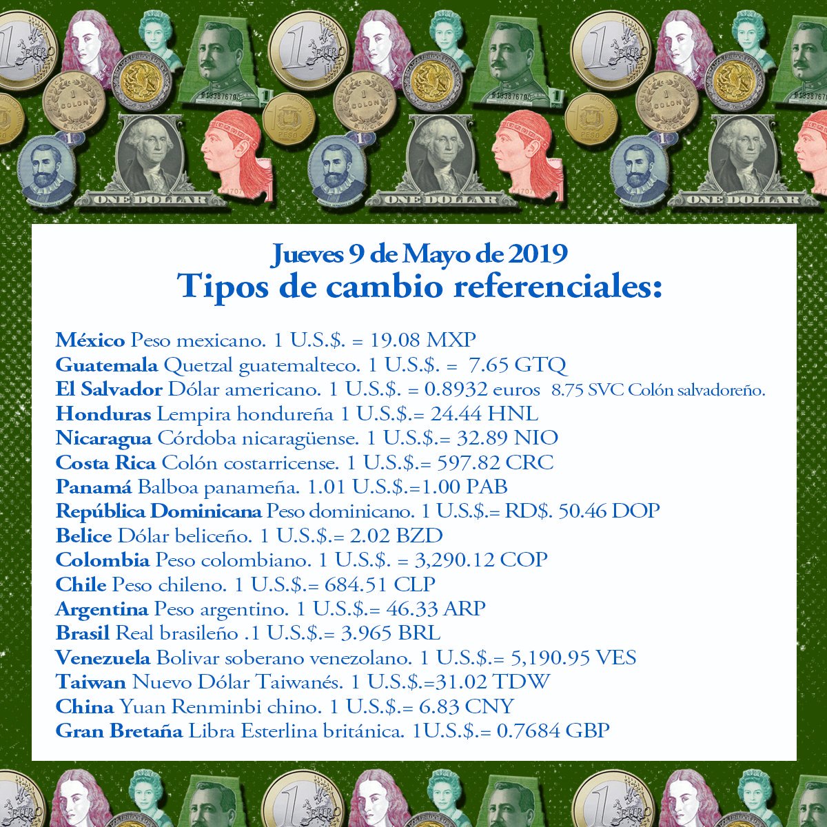 MiRadioSoy's tweet photo. #ElTipodeCambioReferencial #Mundo #AméricaLatina #Hoy #FelizJueves 9 de Mayo de 2019. Les recomendamos seguirnos en redes sociales y enterarse así de lo más nuevo LO+NUEVO LO+INTERESANTE y las últimas noticias, aquí siempre https://t.co/e9Qxr7yxYC  📺📻📱🎶🗞️🌎 https://t.co/N0WFDzC8xb