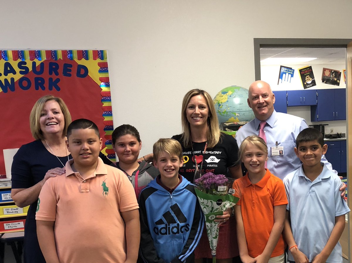 The #TeacherAppreciationWeek Gratitude Tour made a stop at <a href="/TCEpirates/">Treasure Coast Elem</a> to present Ms. Solomon with some flowers and a gift card from <a href="/Publix/">Publix</a> &amp; <a href="/Unitedwayirc/">Unitedway Irc</a> #SDIRCProud