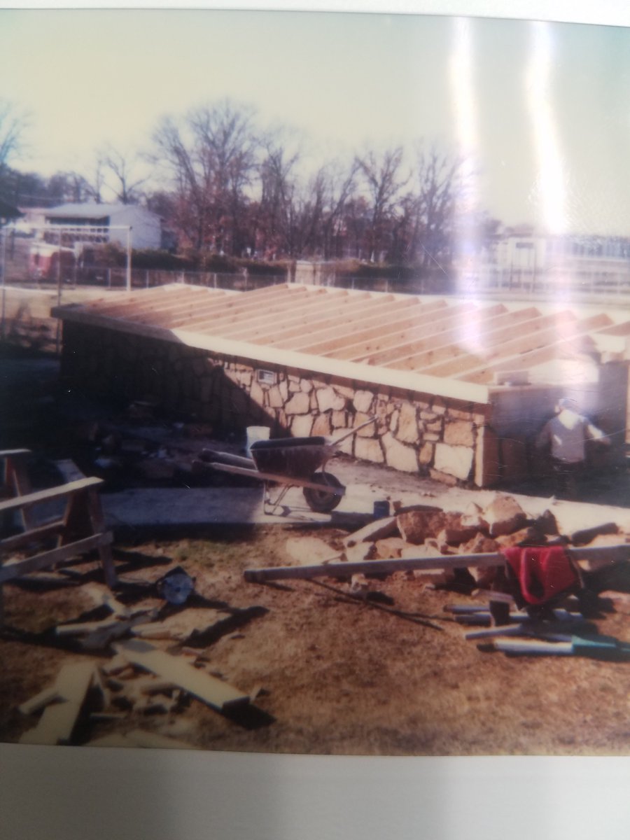 MaintNSU's tweet photo. A quick look back in time to the mid 80's when construction was happening at the @RiverHawksSB fieldhouse and dugout construction https://t.co/QmzyQUoOho