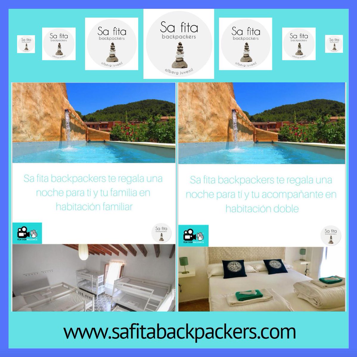 ¡¡Atención!! Por la compra de tu entrada al II Festival de FSM del 18 de mayo, entrarás en el sorteo de una noche para dos personas o una noche para una familia (máximo 4 personas) en el Albergue Sa Fita Backpackers (Esporles), en régimen de solo alojamiento.