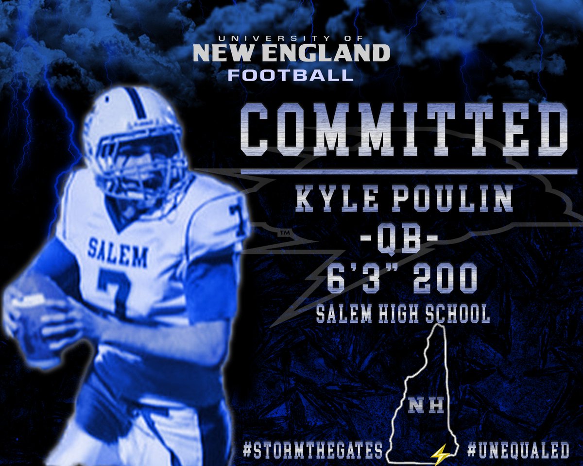 A QB from NH will drive North and call UNE HOME!!

#StormTheGates
#BurnTheBoats
#UNEqualed