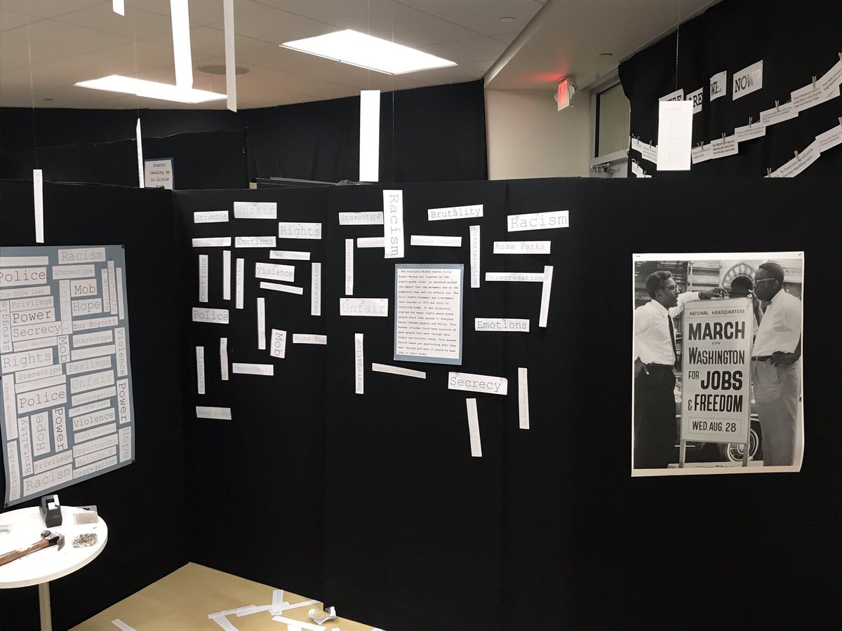 peteradry's tweet image. Civil Rights museum by 8th graders opening tonight. Authentic and challenging work that takes learning beyond the walls of the classroom @PrincipiaSchool @Edu21Century #prinprogress