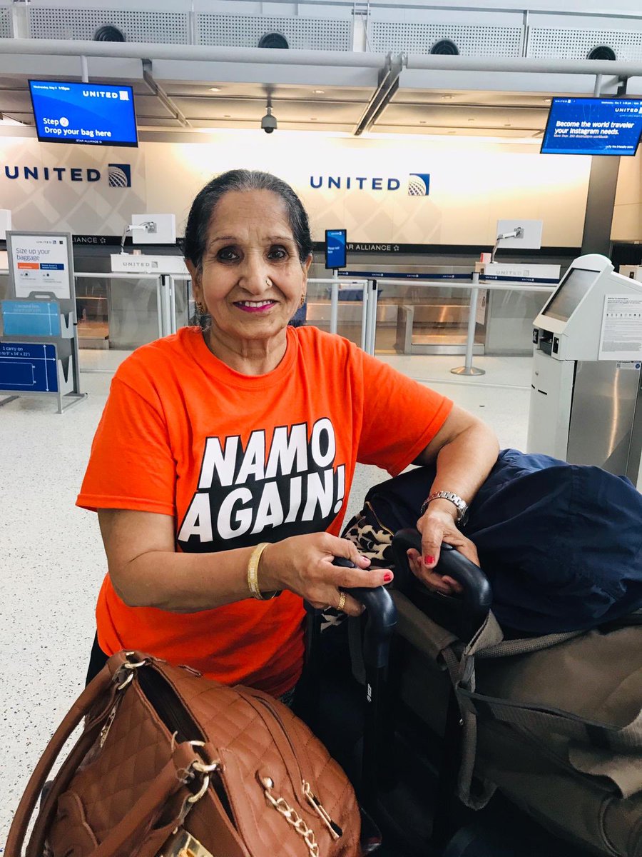 krishnareddynj's tweet photo. #NRIs4Modi Houston team has the distinction of sending campaigners on the ground for each phase of the polling. Another NRI is on her way to Delhi to cast her vote on May 12th. #PhirEkBaarModiSarkaar @vijai63 @joharashwin @NRI4NaMo @ofbjp_usa @AchaleshAmar https://t.co/5JR1b4ifEc