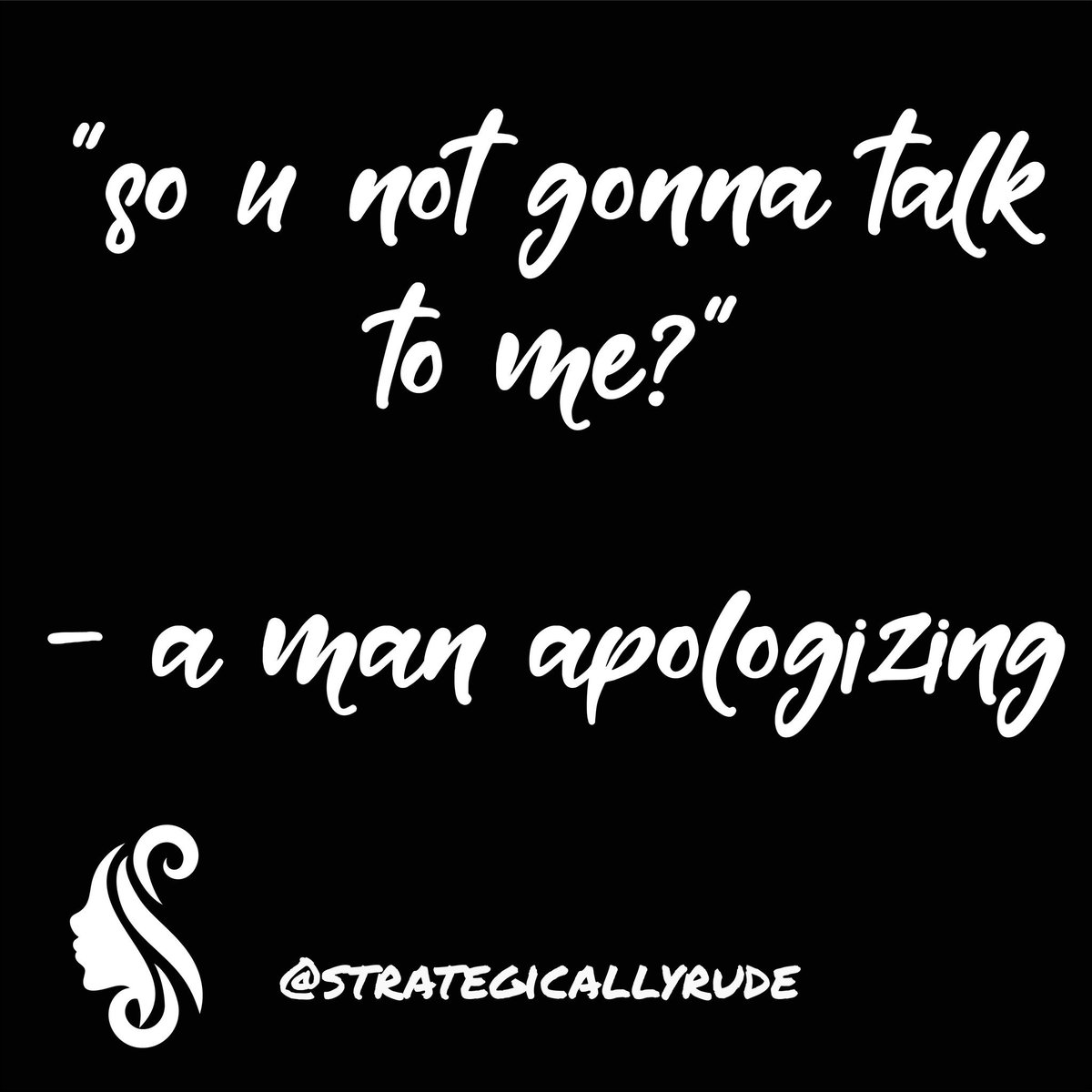 StrategicallyR's tweet photo. https://t.co/b0jj97nIhf #men #apologize #apology #dating #tshirt #apparel #pettymemes #blackgirlmagic #blackexcellence #boutique #clothingline #stylish #women #humor #games #lame #dobetter #brand #apparel #speaklouder #speakup #relationships #marriage https://t.co/TNt58GUPAp