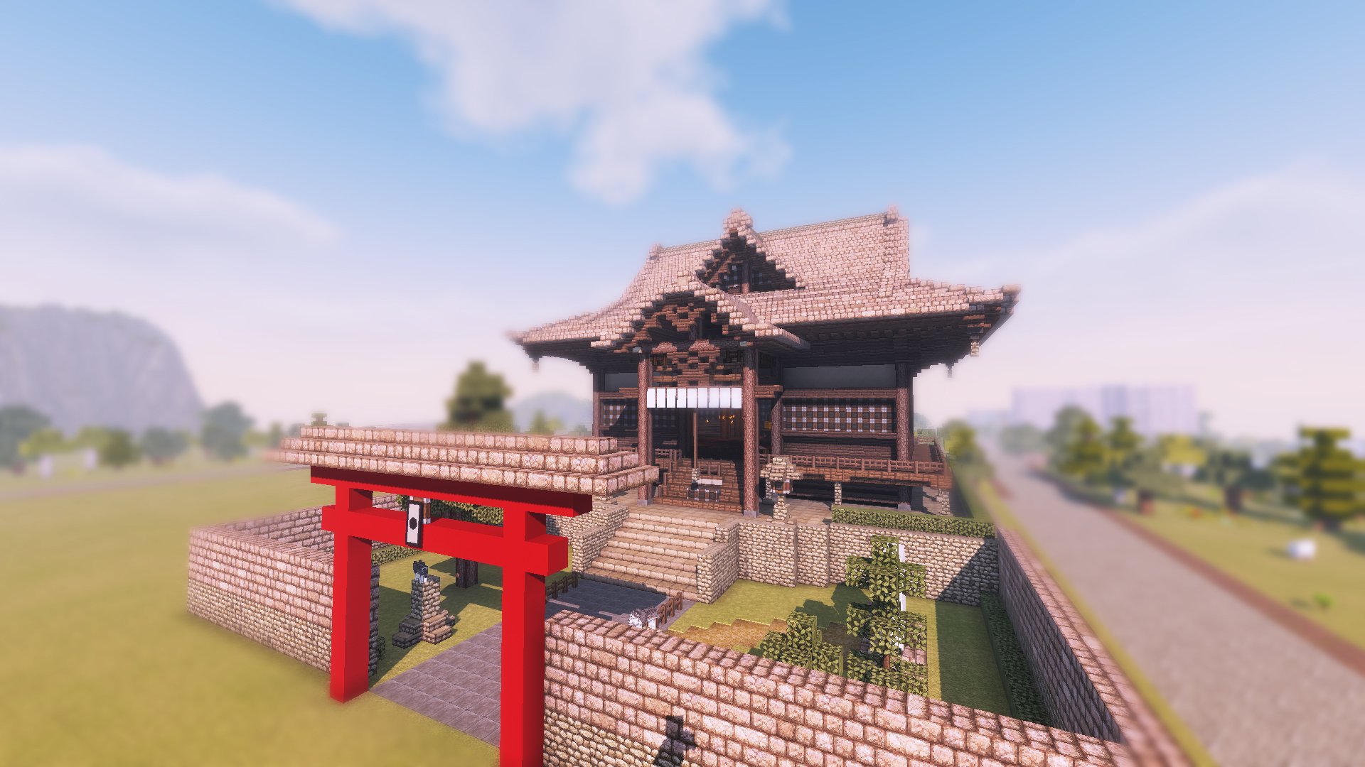 Seven 在 Twitter 上 久々の和風建築 西東京にある田無神社をモデルに作ってみた 今回もバニラで作ってみたから 影modと画像加工に頼りきってるけどｗ それなりに再現できた気がする外見は マインクラフト マイクラ 田無 神社 バニラ T Co