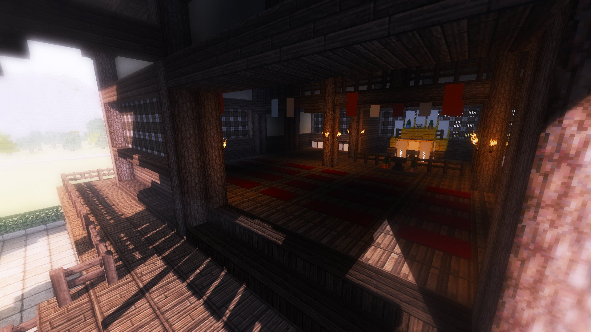 Seven 久々の和風建築 西東京にある田無神社をモデルに作ってみた 今回もバニラで作ってみたから 影modと画像加工に頼りきってるけどｗ それなりに再現できた気がする外見は マインクラフト マイクラ 田無 神社 バニラ T Co