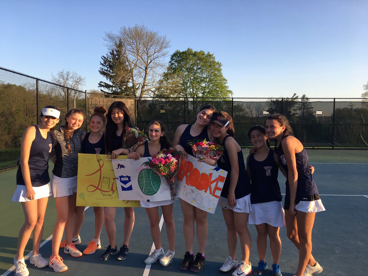 Harvey’s Girls Varsity Tennis has their first home match of the season.  Wednesday, May 8th was also our Senior Recognition Day.