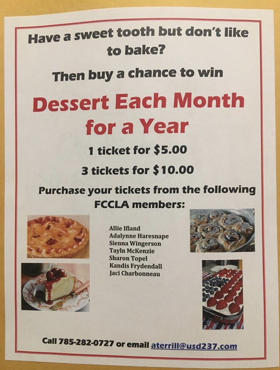 sc_fccla_'s tweet photo. Smith Center FCCLA is very busy with fundraising again! We’ve got 4 fundraisers currently going on, we’ve completed one, and we’re doing loads of community service around our area as well! With plenty more planned, FCCLA isn’t done yet! 
@KansasFCCLA @sc_bigredwon https://t.co/S1eWwOkIdq