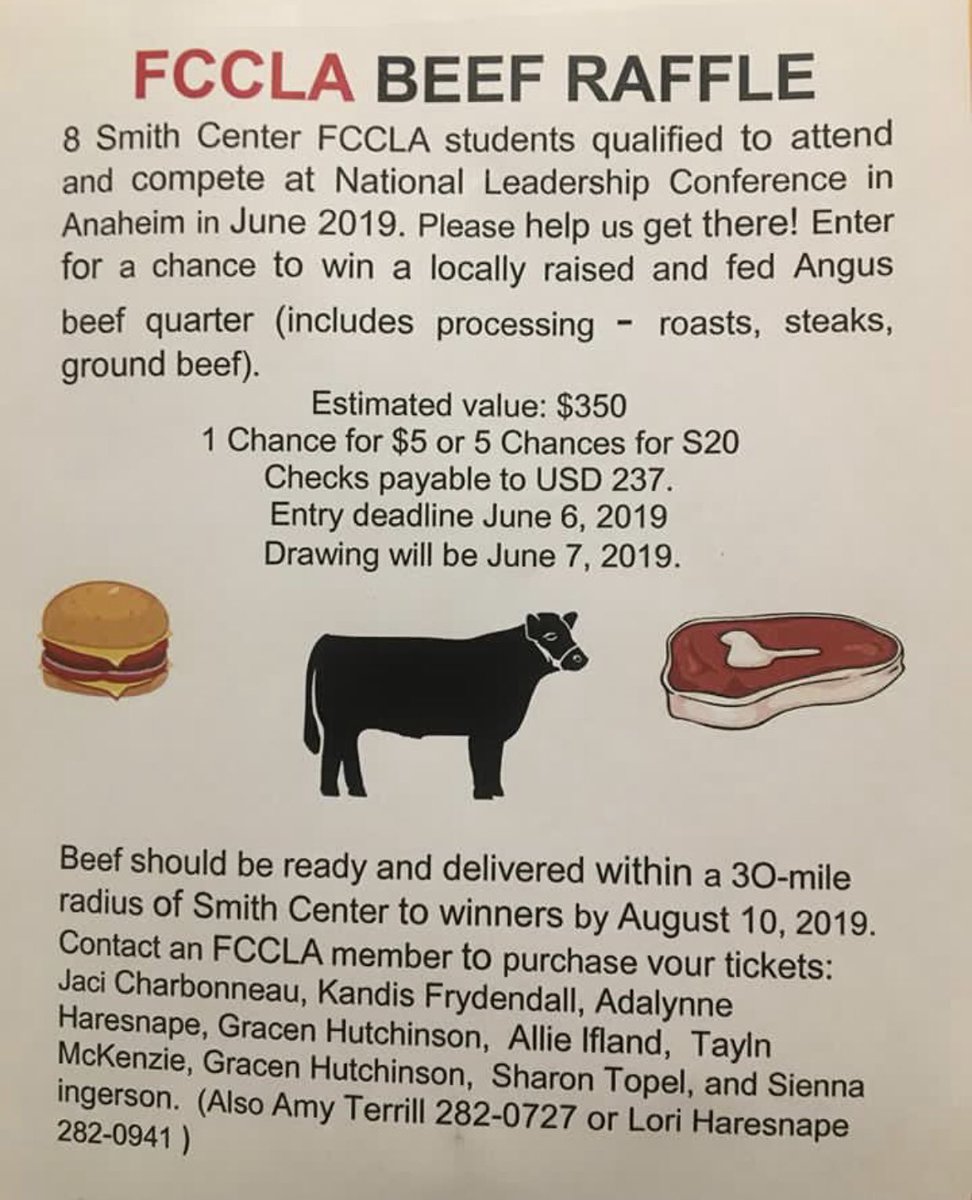 sc_fccla_'s tweet photo. Smith Center FCCLA is very busy with fundraising again! We’ve got 4 fundraisers currently going on, we’ve completed one, and we’re doing loads of community service around our area as well! With plenty more planned, FCCLA isn’t done yet! 
@KansasFCCLA @sc_bigredwon https://t.co/S1eWwOkIdq