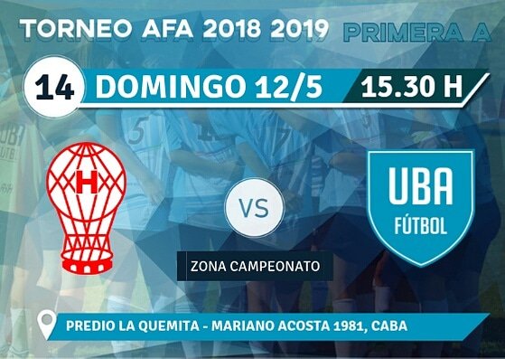 El domingo la UBA visita a Huracán, cerrando la temporada 2018/2019. Vamos las pibas!! 💪⚽🍇