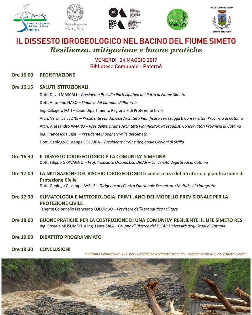 PresidioSimet's tweet photo. Confronto con autorevoli esponenti del Dipartimento Ingegneria Civile e Architettura Dicar - Unict, del Dipartimento Regionale Protezione Civile e dell'Aeronautica Militare Italiana per  approfondire l'importante tema del #dissestoidrogeologico nel #territorio #valleDelSimeto https://t.co/aCrTwtATwi