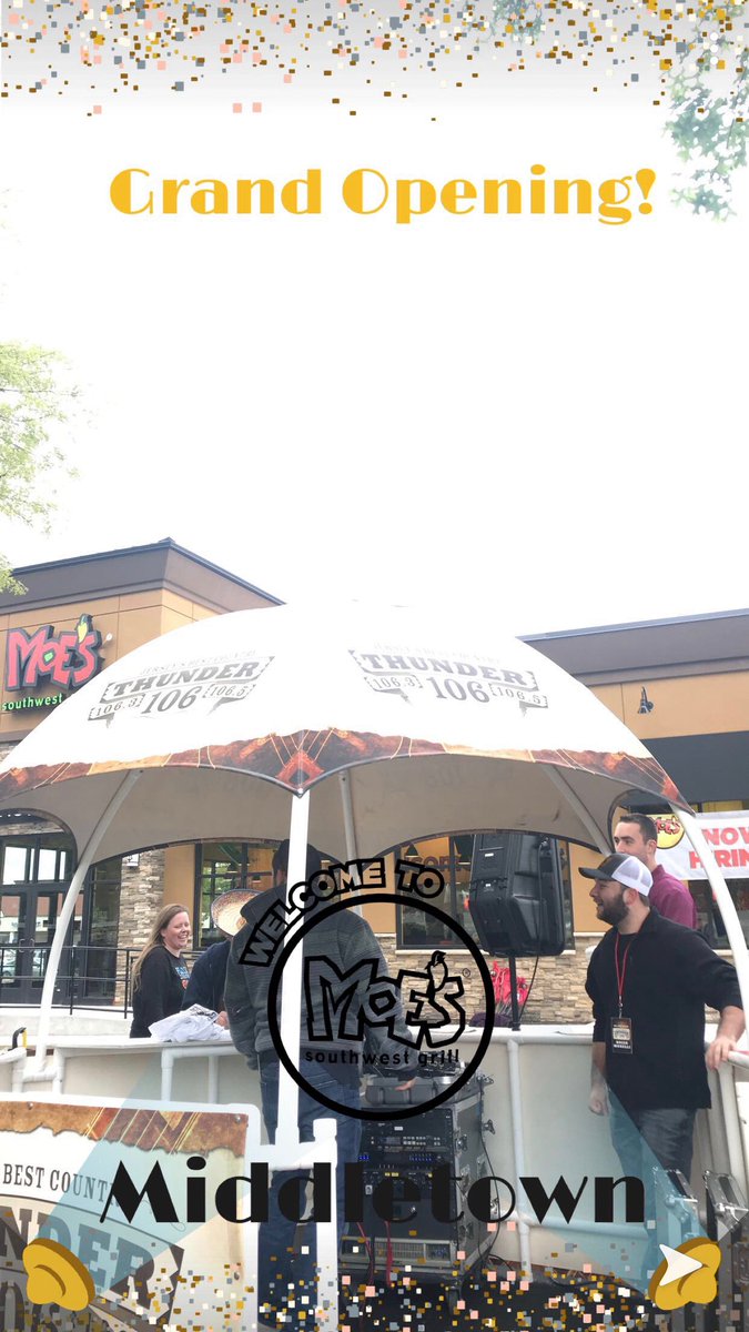 moesofnj's tweet photo. DJ Brian Morelli of Thunder106 is here at Moe's of Middletown NJ ready & getting everybody pumped up!!! Make sure to come and download our Moe's SnapChat Filter now! #MoesofNJ #MoesSouthwestGrill #MoesHQ #WelcomeToMoes #BrianMorelli #Thunder106 #Snapchat https://t.co/qOSifI35q6