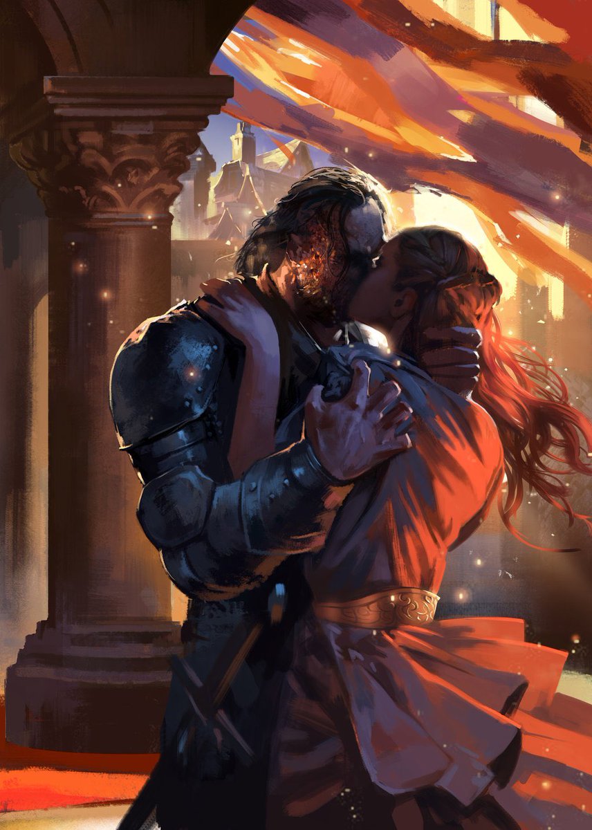 SerASOIAF's tweet image. ...she found herself thinking of another kiss. She could still remember how it felt, when his cruel mouth pressed down on her own. He had come to Sansa in the darkness as green fire filled the sky. ‘He took a song and a kiss, and left me nothing but a bloody cloak.’

#unkiss #tbt