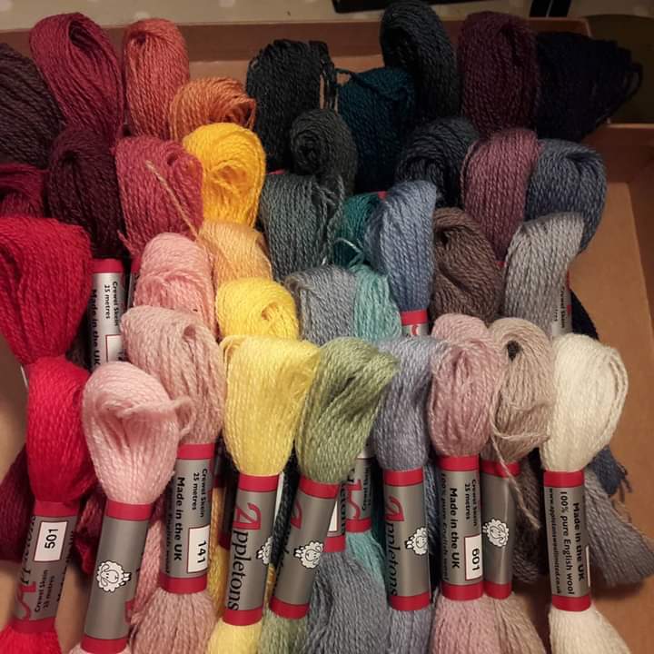 I'll be in residence at the Workers Gallery Ynyshir @wood4tt 24 &amp; 25 May 11am - 4pm. Visit to find out more about my future classes, have your say, and you can even buy some needles &amp; thread. A tiny selection shown in pic. I'd love to meet you! #stitch #embroidery #appletons
