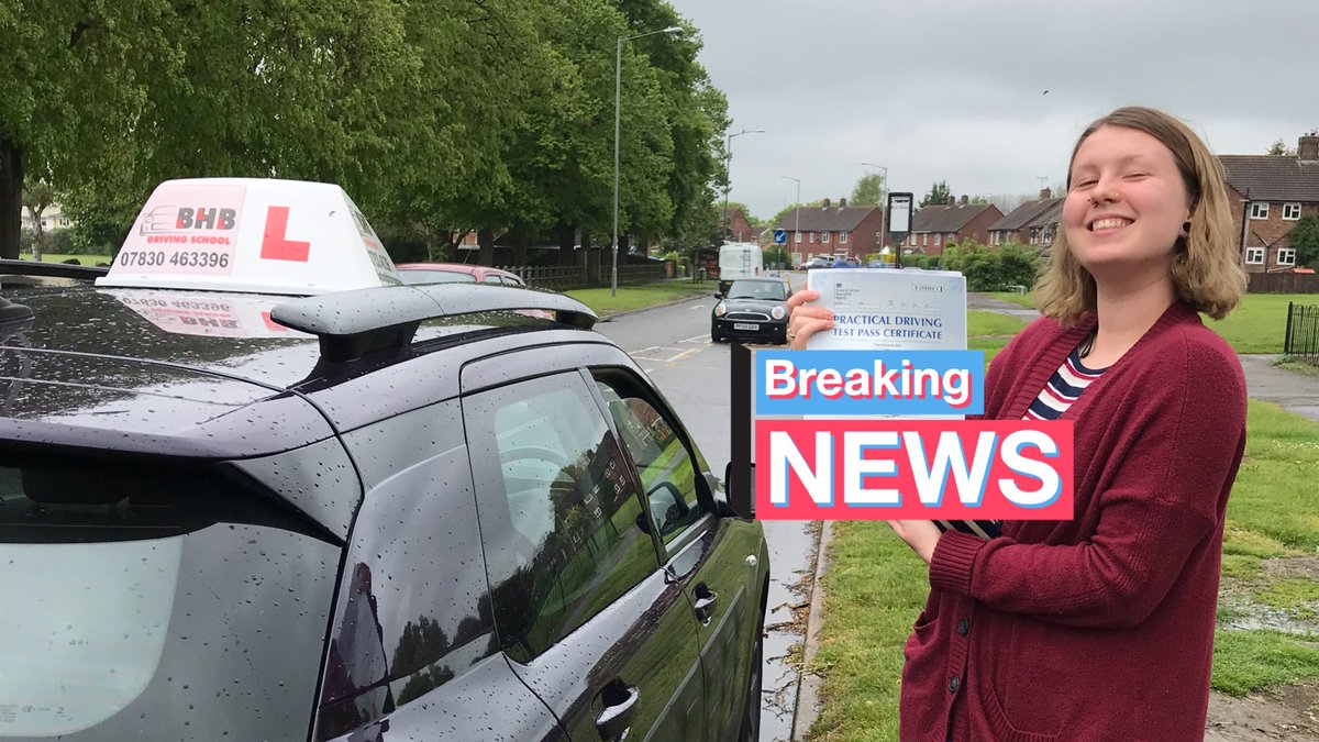BHBdschool's tweet photo. #Look at that proud face!! Well deserve #firsttimepass for Leia today :) #passdrivingtest #welldone #proud #drivinginstructor #learntodrive #drivinglessons #driving #drivinglicence woop woop 🎉🚗🚙 https://t.co/4klXhPA1YT