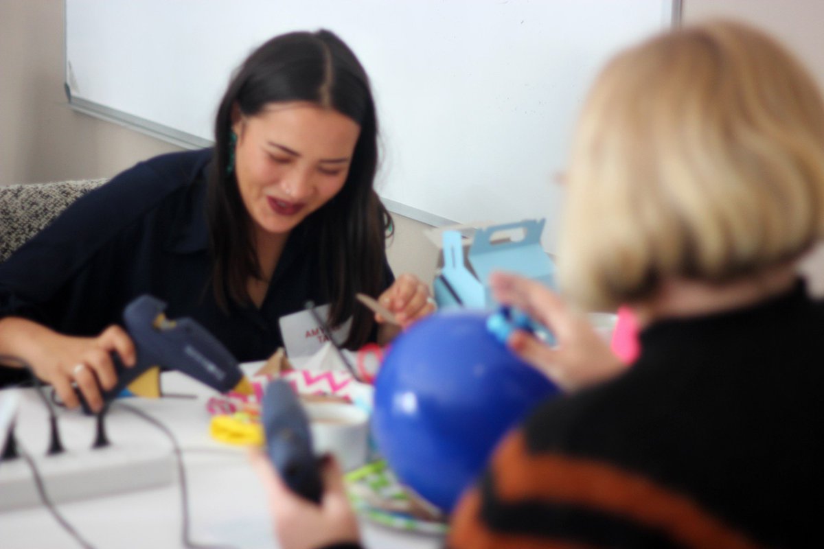 elainerumboll's tweet photo. Sometimes we need to think with our hands #gettingunstuck #OgilvyInspire #gluegun #creativeleadership https://t.co/mewcTnZ5fs