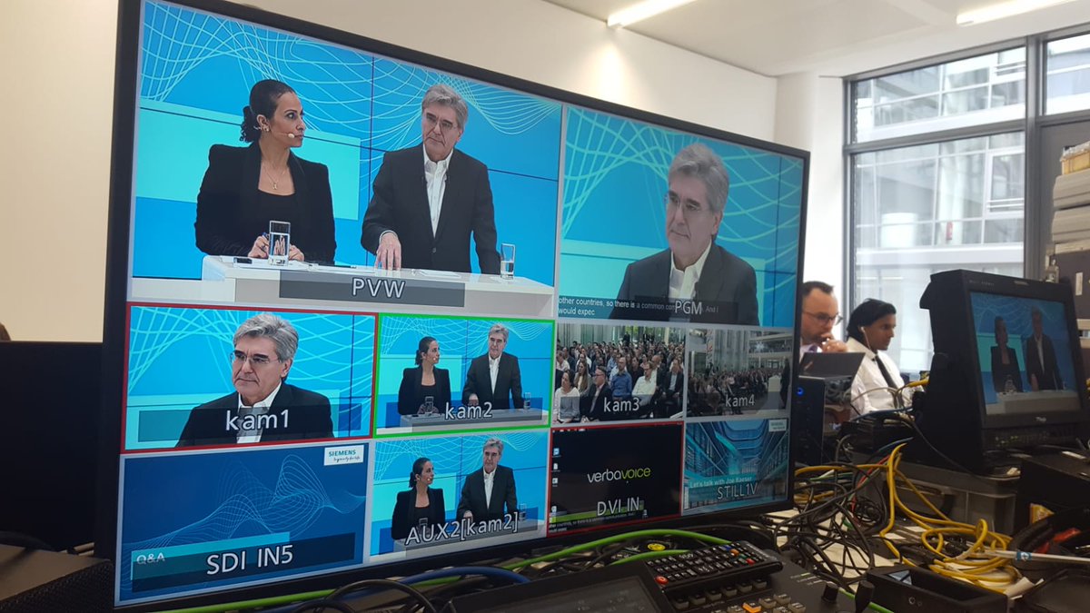 eLwhYeN's tweet photo. Here's a look at how #SiemensEvents directs a global #LIVEwebcast with our #CEO  A unique look from #BehindtheScenes @SarahHashish @JoeKaeser @frank6812 @Siemens https://t.co/xHQgp3hMtw