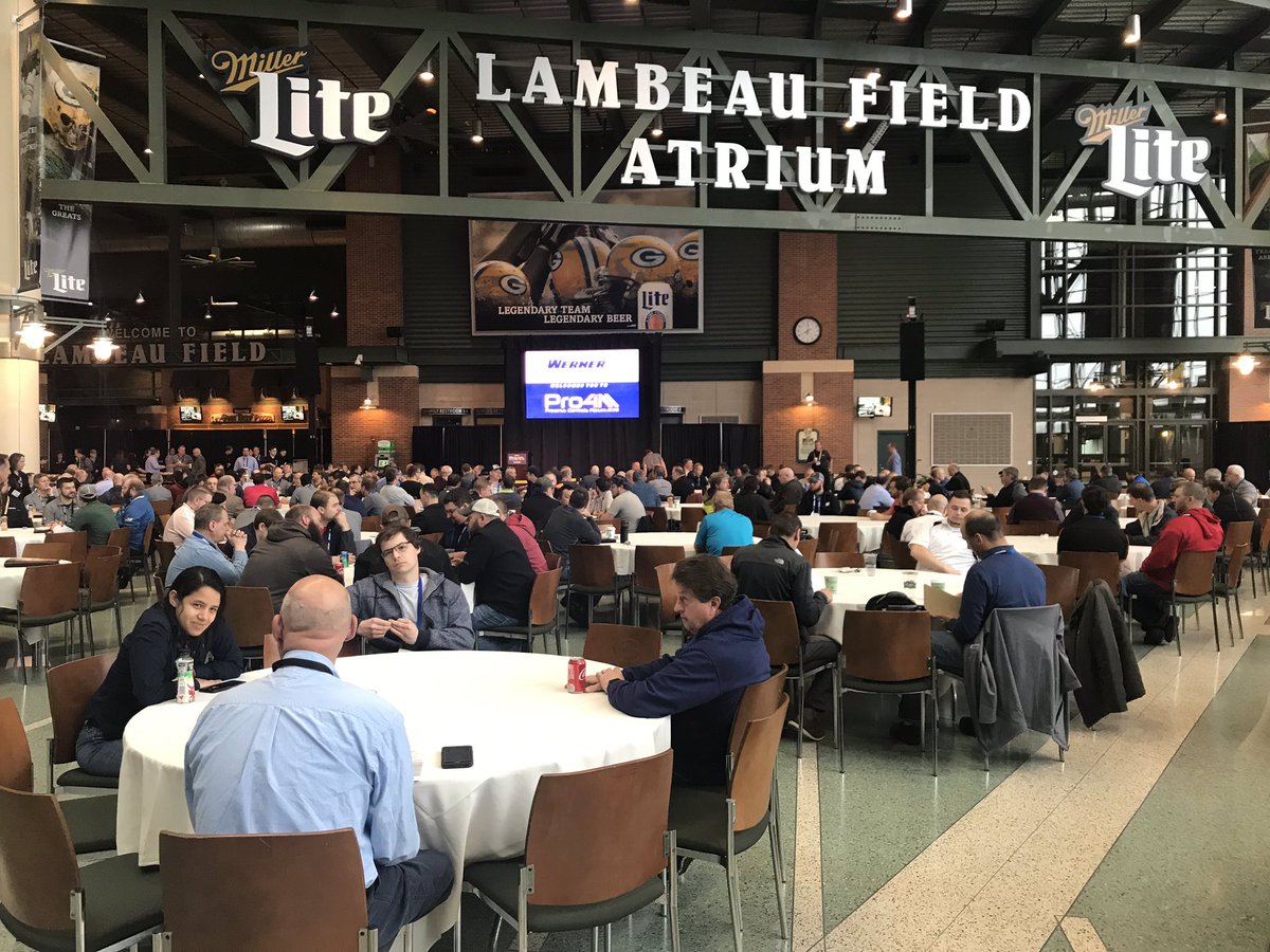 ics_Marty's tweet image. Interesting venue for a process control conference.  I like it!  This is one of the atriums @LambeauField #pro4m @ISA_Interchange speaking on cybersecurity