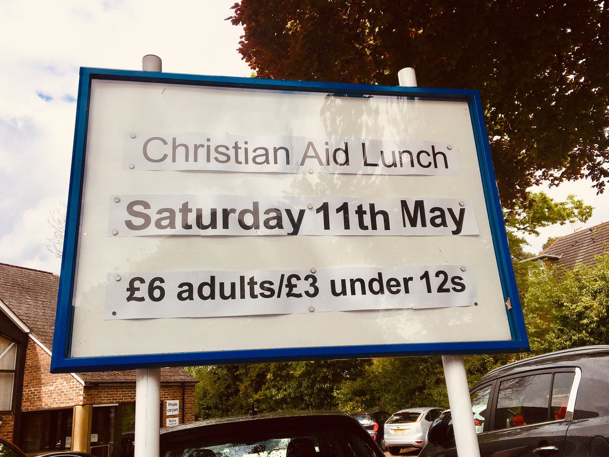 Join us this Saturday for a Pot Luck Lunch in aid of Aid. 12-2pm. All are welcome 😊#ChristianAidWeek #Crawley #Sussex #StandupforMums 🥒🥗🥖🍞