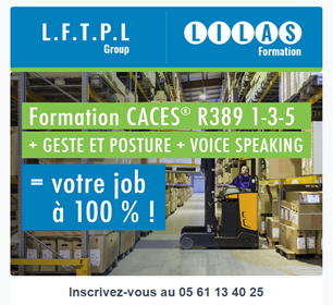 CacesLftpl's tweet photo. Formation CACES® R389 1-3-5 + GESTE ET POSTURE + VOICE SPEAKING
525 €
(Possibilité de prise en charge par votre CPF)
Du 27 mai au 03 juin sur notre site de Bressols https://t.co/zbbwUYkPG9