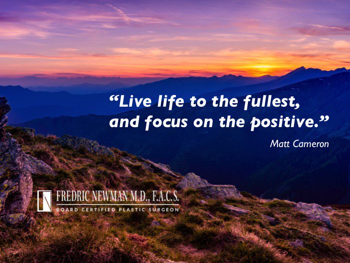 "Live life to the fullest, and focus on the positive." #motivation #positivity