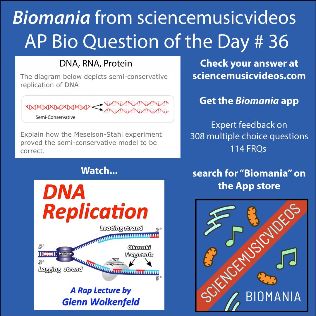 Gonna cram for AP Bio? Do it right! All my AP Bio review materials are at sciencemusicvideos.com/ap-biology/ap-… … Buy Biomania (AP Bio Test Prep App): tinyurl.com/y2kllqg7              
#apbiology #apbiologyproblems #apbiologytest #apbiologyteacher #apbiologytestpreparation #APBioCram