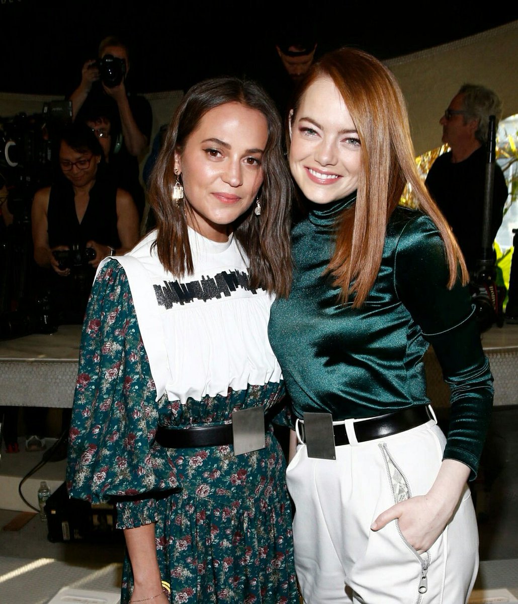 best of emma stone on X: Emma with Alicia Vikander, Michelle