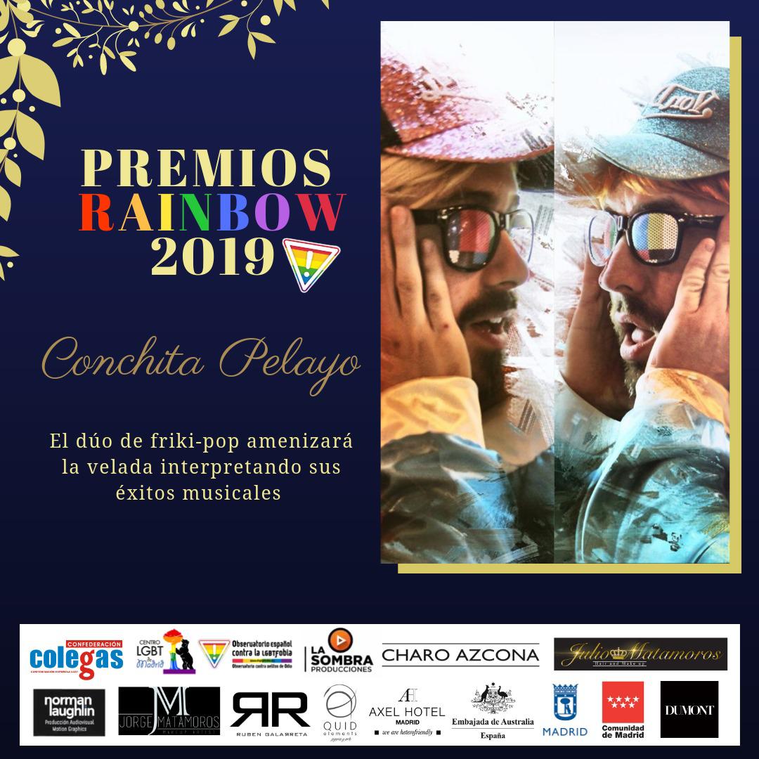 StopLGBTfobia's tweet photo. #PremiosRainbow2019 En nuestra Gala nos acompañarán Nacha La Macha, Conchita Pelayo, Adriana Moreno, Jair y Miguel Franco  @NachaLaMacha   @Conchita_Pelayo https://t.co/TIeD6LQ7zh