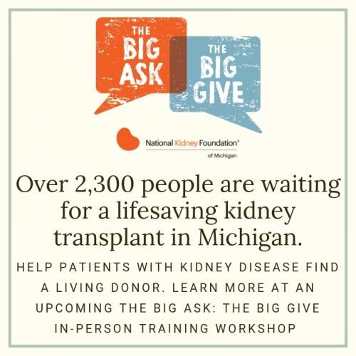 The National Kidney Foundation of Michigan is partnering with Ascension St. John Hospital to provide a 4-hour training that’s designed to help kidney patients find a living donor. Learn more about our May 11 workshop here: buff.ly/2V28VRT