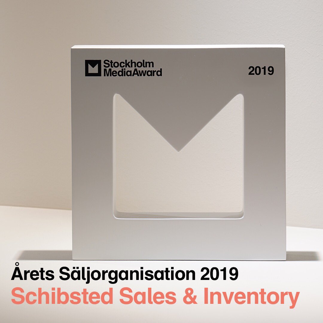 Och vinnaren i Årets Säljorganisation 2019 är... Schibsted Sales &amp; Inventory! Stort grattis! 👏✨

#stockholmmediaweek #event #media #schibsted #stockholmmediaaward
