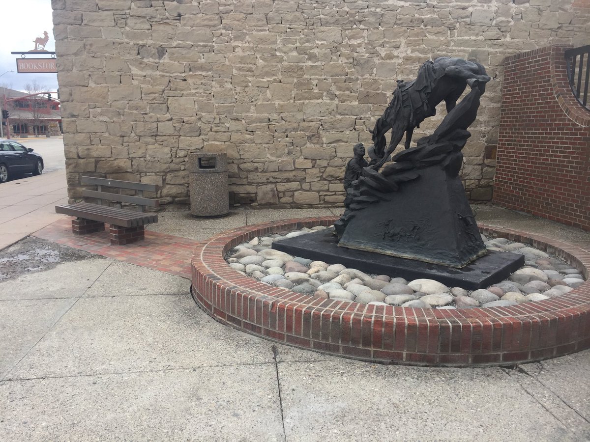 Thanks to the hard work of the Cody Public Arts Committee and the Buffalo Bill Center of the West we have a wonderful new addition to our downtown Bell Plaza in Cody Wyoming.