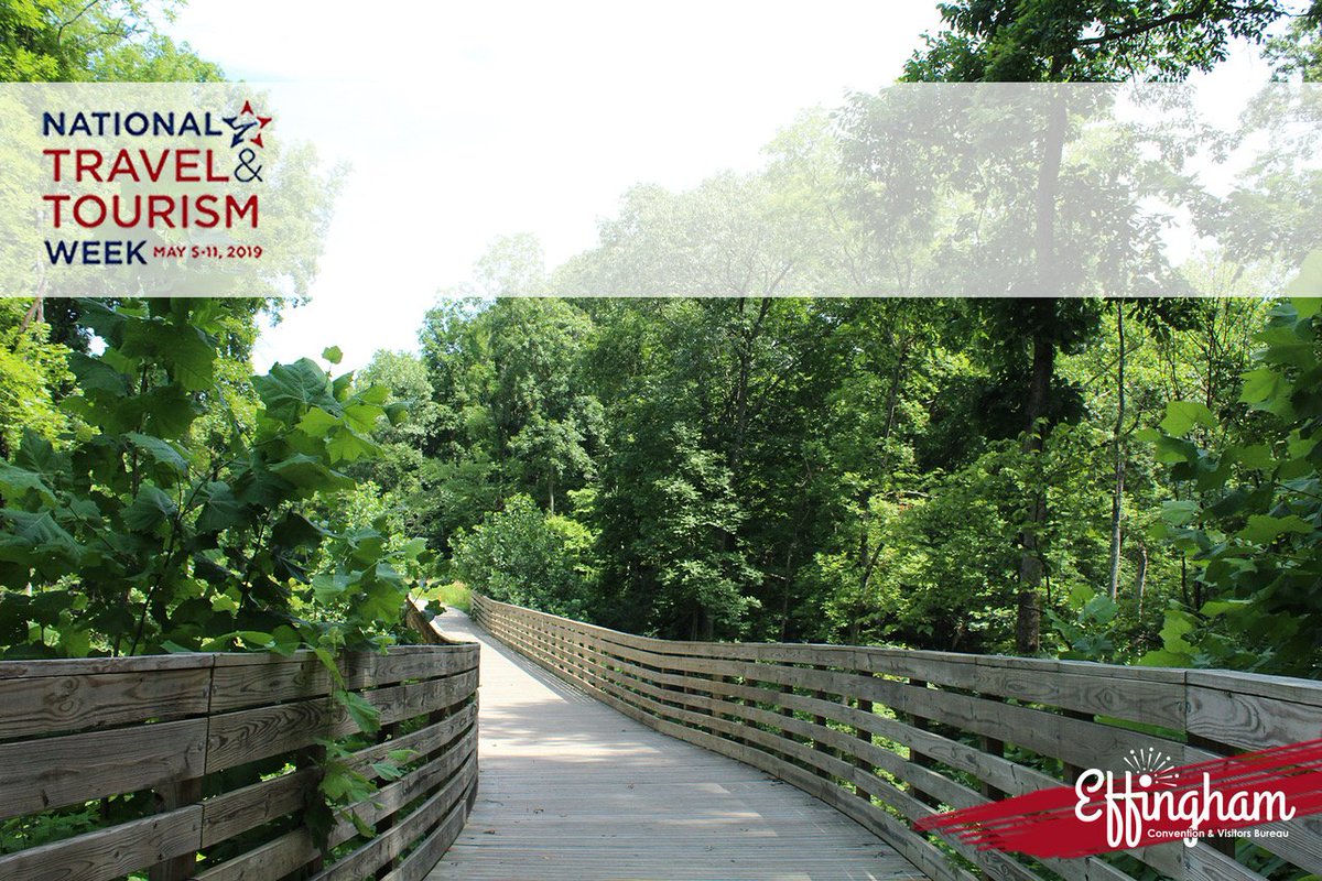 VisitEffingham's tweet photo. It's National Travel &amp; Tourism Week and we're celebrating all the ways that travel matters! Today, we're highlighting how travel matters to your health.
We encourage you to get out and enjoy all Effingham has to offer, including the TREC trail &amp; Lake Sara! #NTTW19 #EnjoyIllinois https://t.co/uPq7XIVWh0