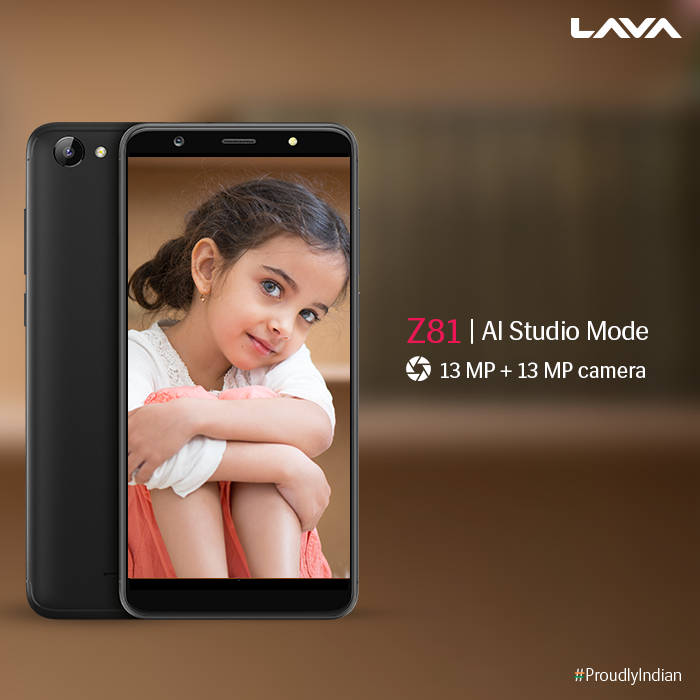 LavaMobile's tweet photo. What stands out tends to get noticed, be it our phone or your priceless memories. Lava #Z81 powered with AI Studio Mode starting from INR 6,999 https://t.co/ZKDkNxBbYB https://t.co/jNQZD6Ps9l