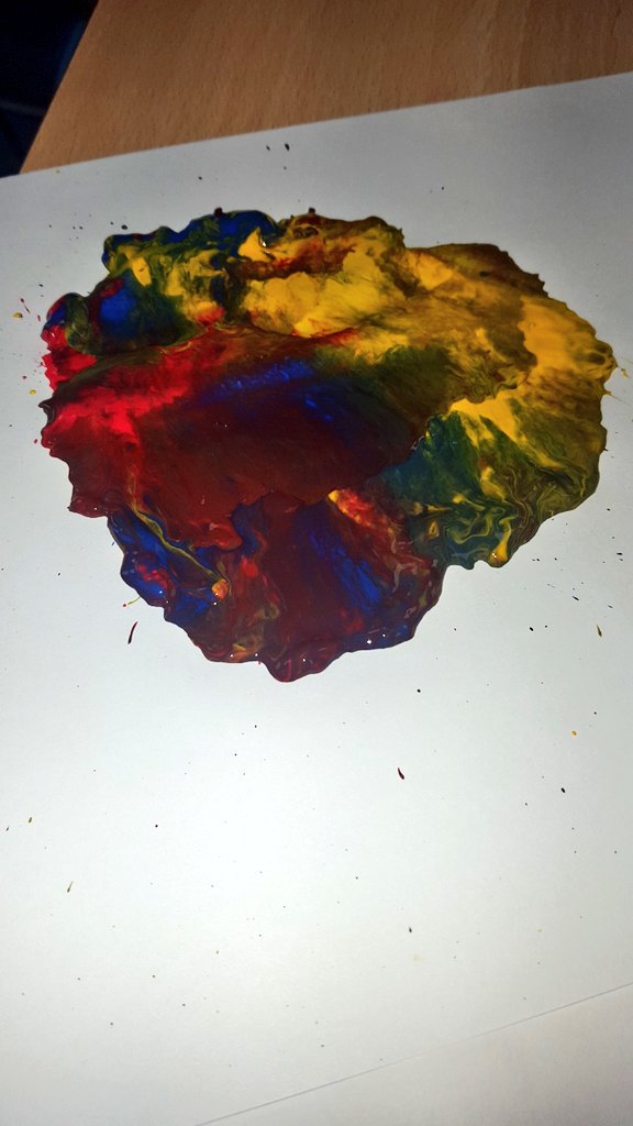 Working on some mixed media art with Year 9 today. <a href="/The_Eden_School/">Eden School</a> #artsaward #mixedmedia #painting #tyedye #art #Creative