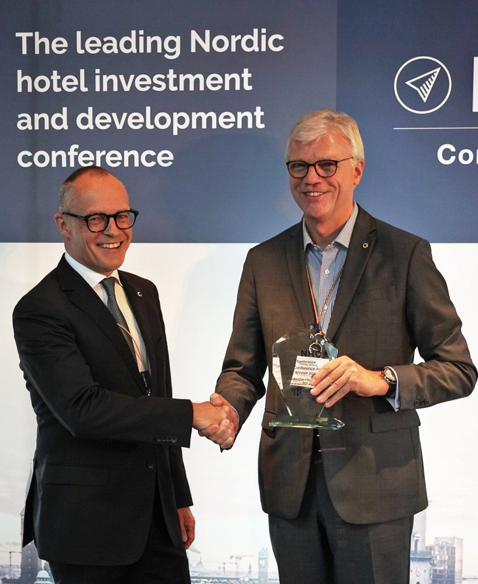 DEhospitality's tweet photo. Challenge set, challenge met. Deutsche Hospitality was awarded today at the NHC Conference Award 2019 for the acquisition of @ZleepHotels, as recognition of leadership in the hotel industry.

https://t.co/JmxMGT6wsi

#DEhospitality #HoteliersWithPassion https://t.co/kXbgCSeWOF