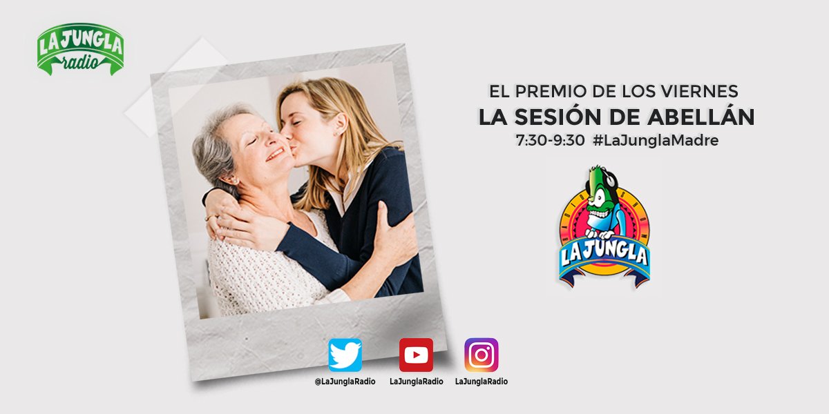 LaJunglaRadio's tweet photo. ¡Mañana sesión musical de @jaabellan en #LaJungla por el #diadelamadre con vuestras notas de voz! 🔥 Tuitea con #LaJunglaMadre (A partir de las 7:30h 😉) ¡RT! 💚 https://t.co/17gI8t5nL8