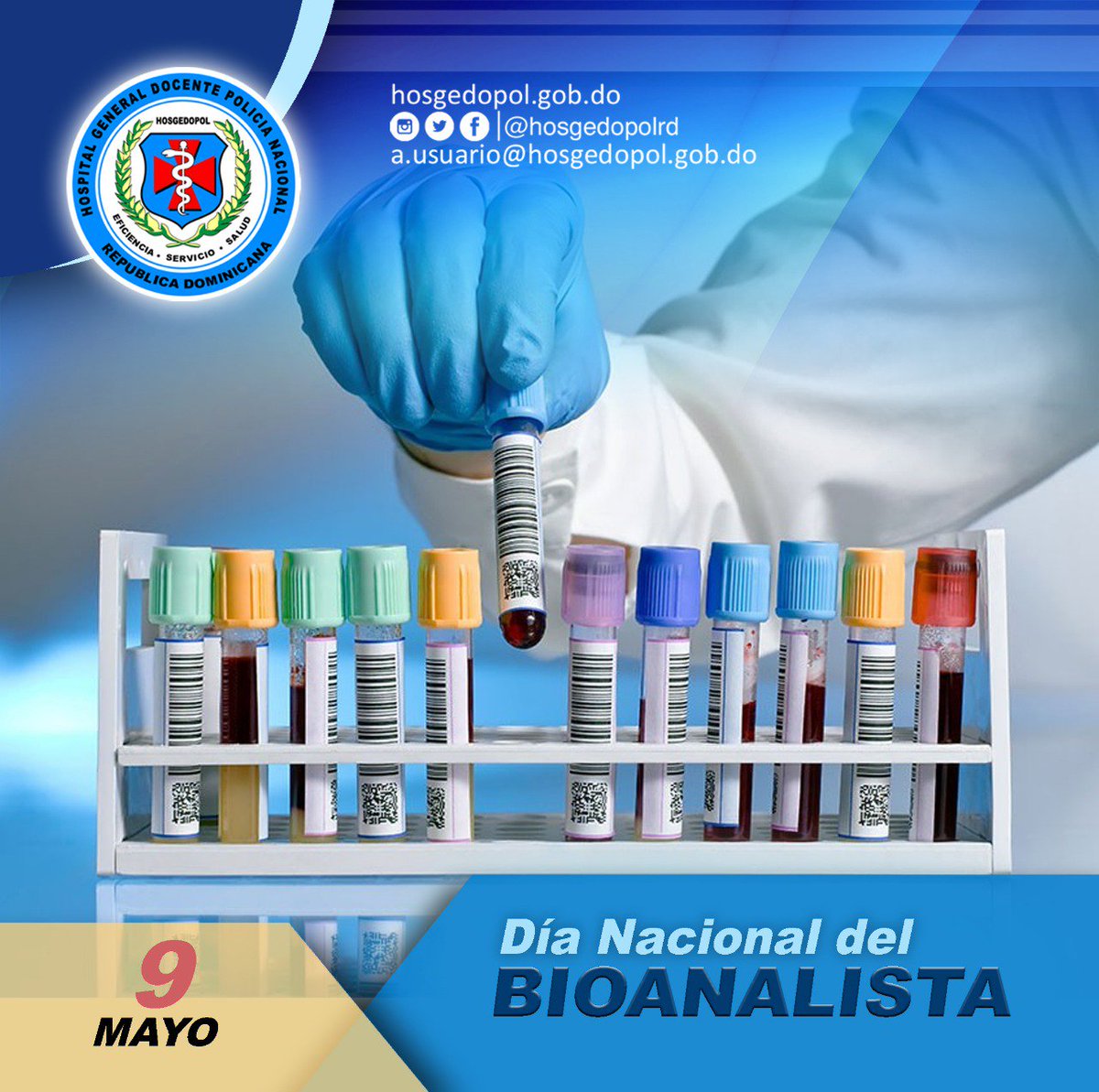 hosgedopolrd's tweet photo. Felicitamos a todos los Bioanalistas motivo del 50 aniversario de la fundación del Colegio Dom. de Bioanalistas 🔬 🇩🇴, #CODOBIO, el 9 de mayo del año 1969. En #HosGeDoPolRD nos regocijamos al contar con 40 de estos profesionales del laboratorio clínico. #DíaNacionalDelBioanalista https://t.co/0LQt4CvK7g
