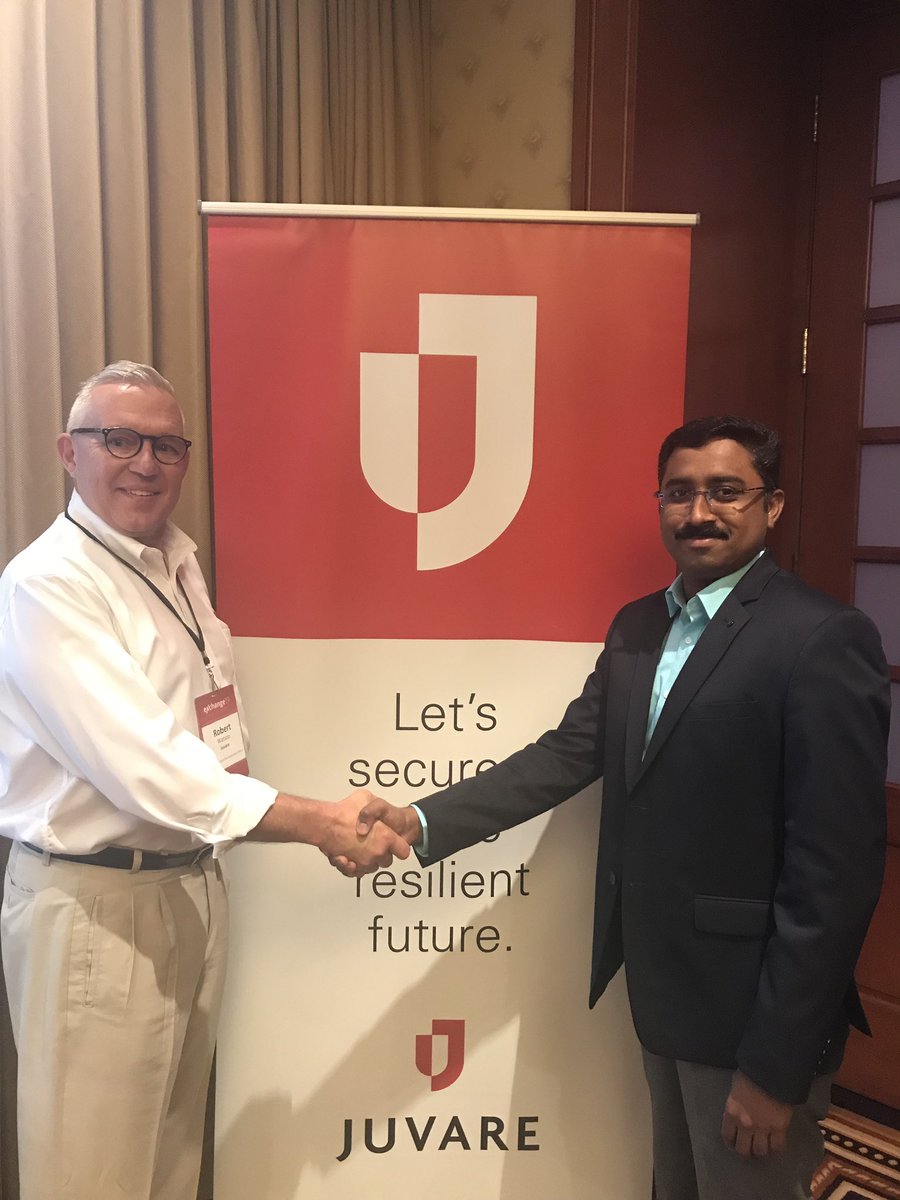 juvarecorp's tweet photo. We have people here from all over the world. Here is our CEO @bob_juvare with Faisel Illiyas who traveled all the way from India! #exchange19 #juvare #prepareconnectrespond #emergencymanagement https://t.co/dp82IJSs4S