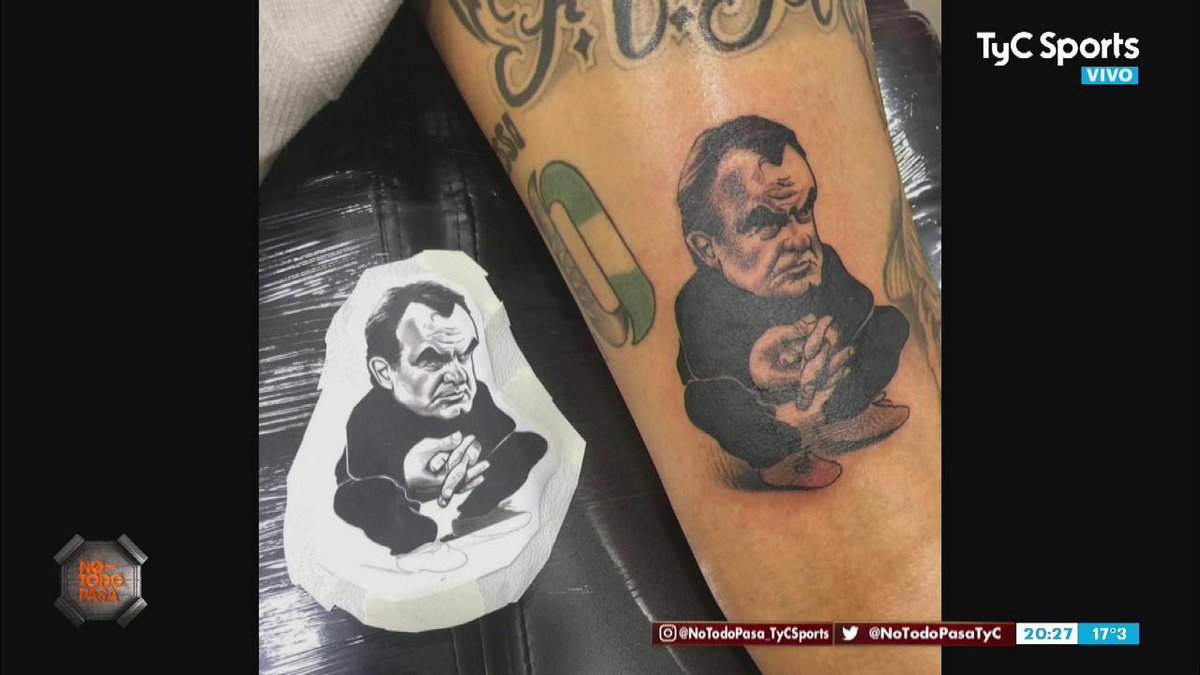 golazoargentino's tweet image. #LUFC fans aren't the only ones caught up in Bielsa fever as former Argentina international Lucho González reveals his tattoo. The Athletico Paranaense midfielder was coached by Bielsa at the 2004 Olympics [via @TyCSports]