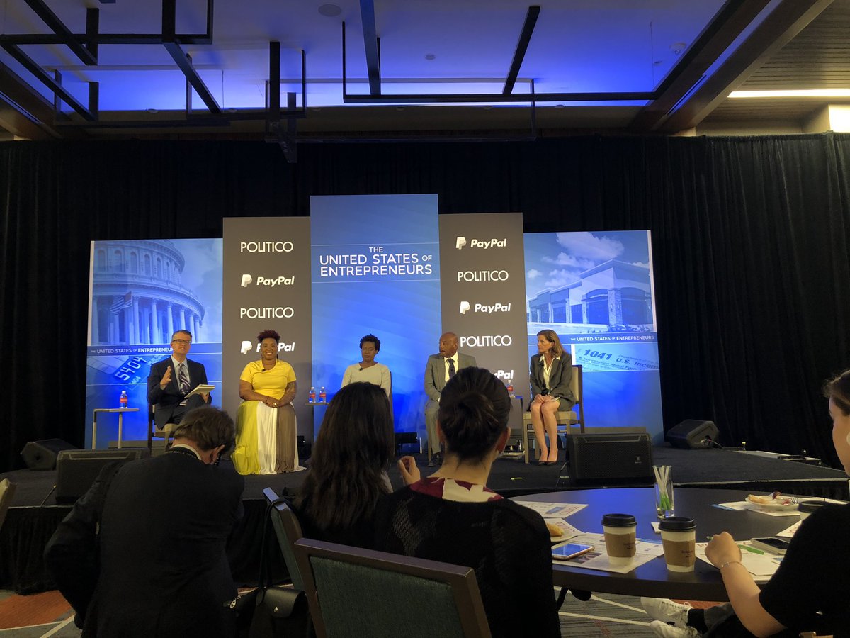 Cshardman1's tweet photo. .@POLITICOLive &amp; @PayPal’s United States of Entrepreneurs on what’s at stake for entrepreneurs with @morningmoneyben #politicobusiness https://t.co/FXC84BWDpn