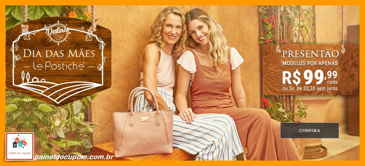 paineldocupom's tweet photo. Oferta de Dia das Mães Le Postiche!! Bolsas por R$ 99,99!! Só clicar no link abaixo para não perder essa chance!!
https://t.co/4W2KRDazrG
#essencialéterdesconto #LePostiche #bolsas #diadasmaes #dicadepresente #paineldocupom #PdC #moda https://t.co/vOm0QVMmUa