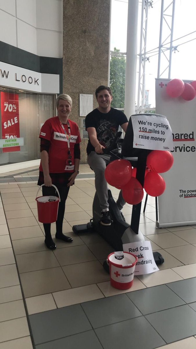 RedCrossJobsUK's tweet image. Our amazing team are out cycling in Paisley to raise money for #RedCrossWeek in Paisley today, we even got a policeman involved!