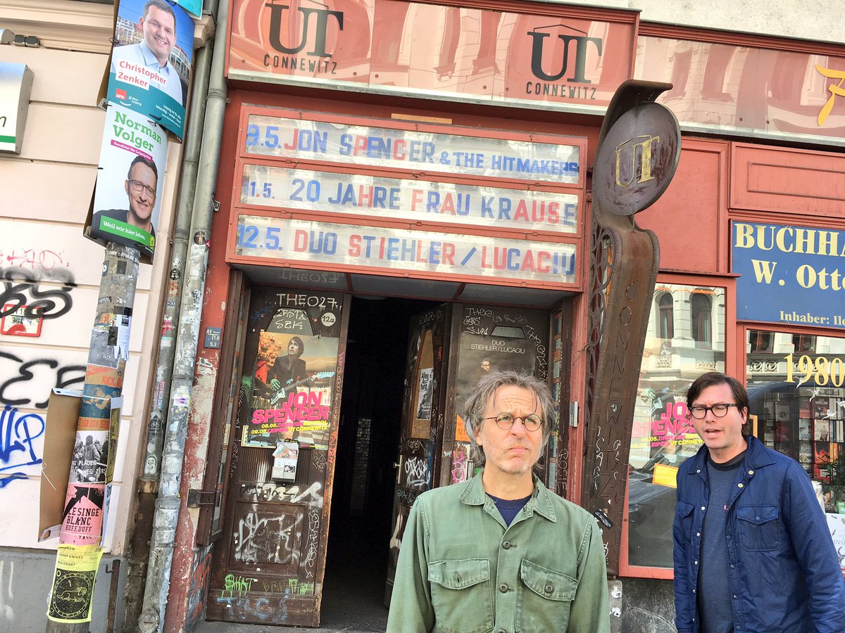 JonSpencerHITs's tweet photo. Leipzig! @utconnewitz
20:00 @TheGlucksBand
21:00 #HITmakers
#SpencerSingsTheHits #MayEUtour @InTheRedRecords @kbschoneberg #PussyGalore #JSBX #HeavyTrash #BillyJoel #HappyBirthdayBillyJoel #BobLovesBillyJoel https://t.co/nDbmmh2TUy
