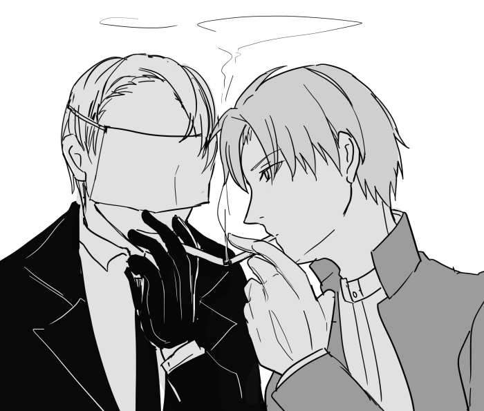 紙タバコのシガーキスも描けって言われたので書きました 