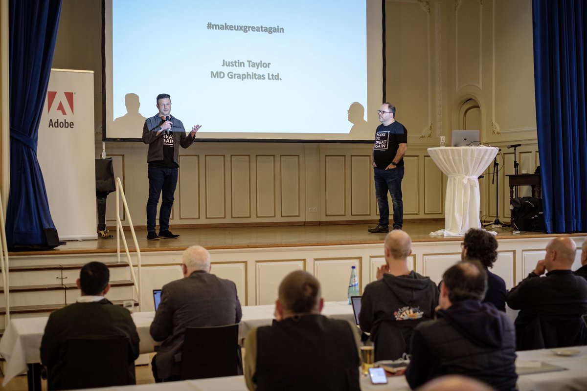 ashryan_io's tweet image. After lunch, @ingoeichel talked with @JustinGraphitas on stage about how @AdobeXD plugins have enhanced design workflows at @graphitas. 

Justin also shared about his first experience building an #XDplugin at our London workshop in March (2nd pic).

#makeuxgreatagain