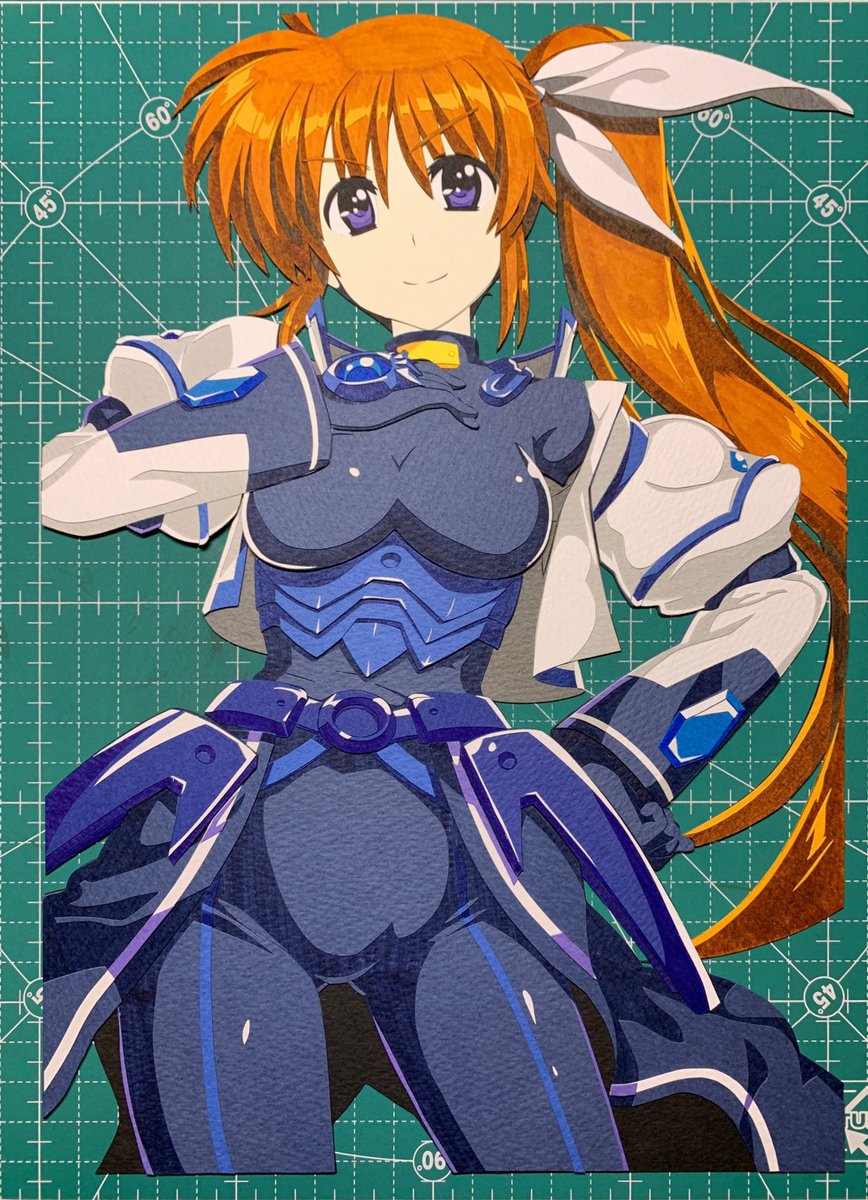 ファンネルたなかさんのツイート バリアジャケット交換したなのは フェイト ヴィヴィオ アインハルトのカラー切り絵が完成しました リリマジが再来週にあるけど行きたいけどめっちゃ遠い カラー切り絵 魔法少女リリカルなのは