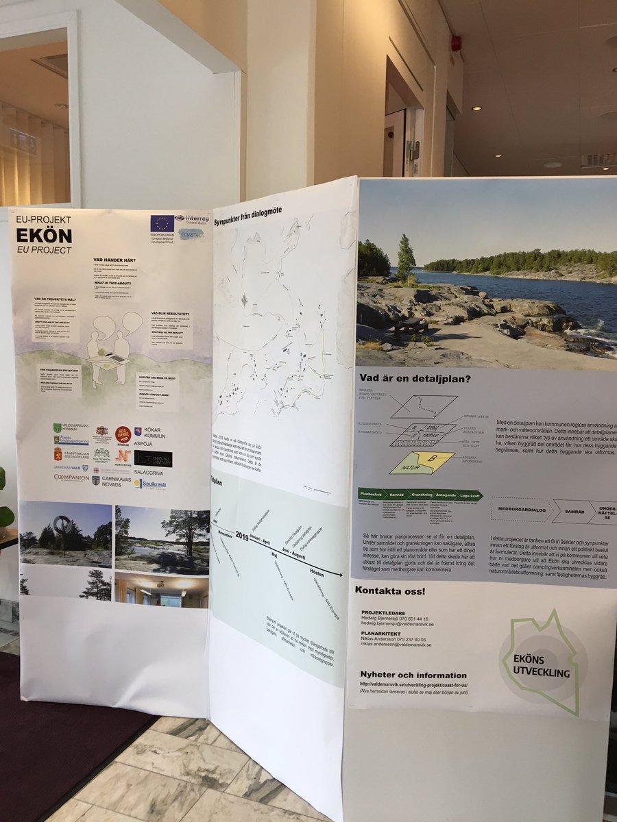 cp_swe_s's tweet photo. Today I take part in the the @EUinmyRegion event in Valdemarsvik in Östergötland, #Sweden. Three @CentralBaltic programme projects tell about their activities: Gardens, @Smartmarina_eu  and @coast4us  #cp_swe https://t.co/3gKweKLDrG